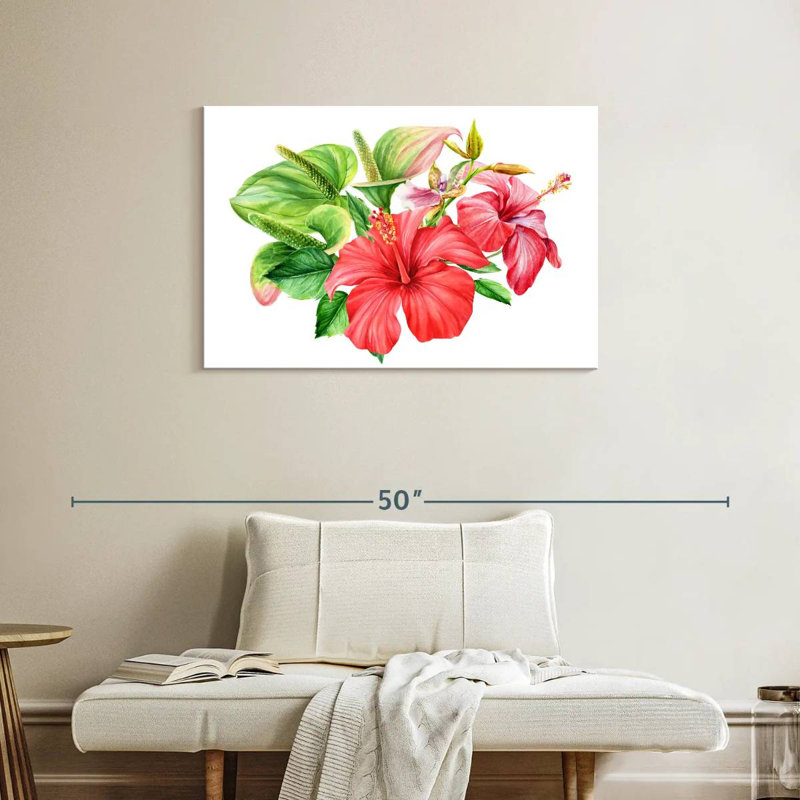Bouquet d'hibiscus Harnek, H 24 po x l 36 po