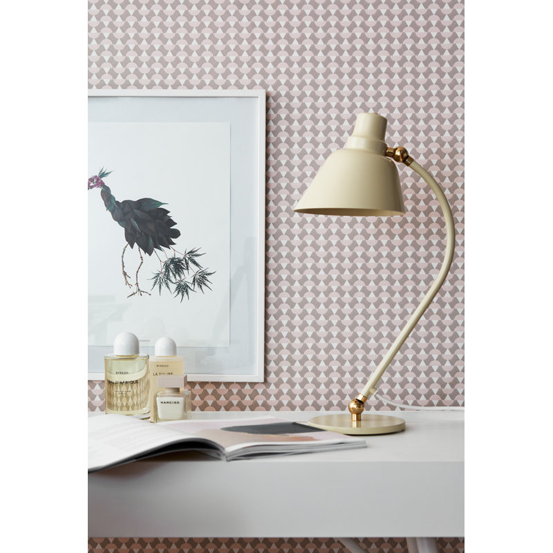 Rouleau de papier peint géométrique 33 pi x 21 po Bernardi, Rosé