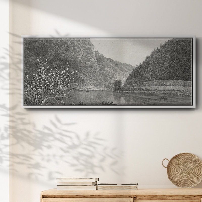 Delaware Water Gap- Framed Canvas, 24" H x 60" W