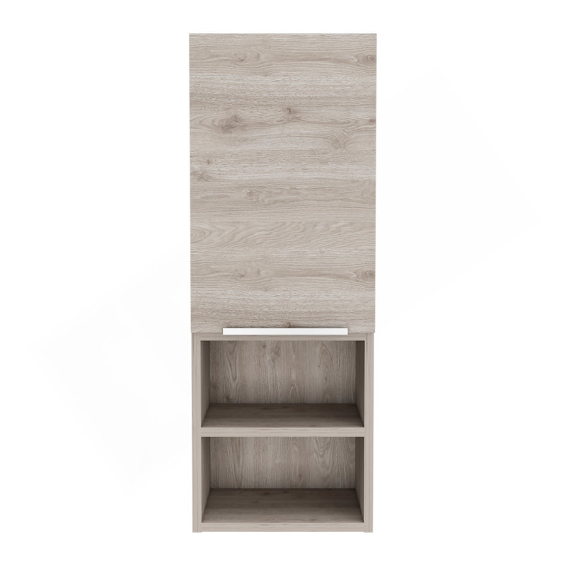 Light Grey 2-Shelf Bathroom Cabinet