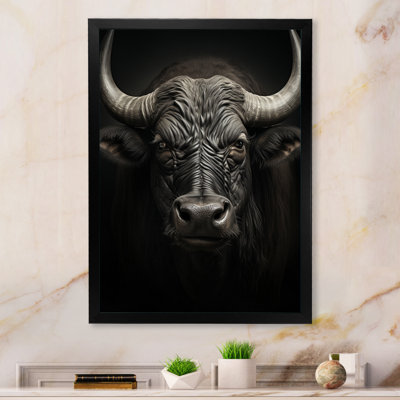 Impression sur toile Grey Buffalo Majestic Horns - Animals