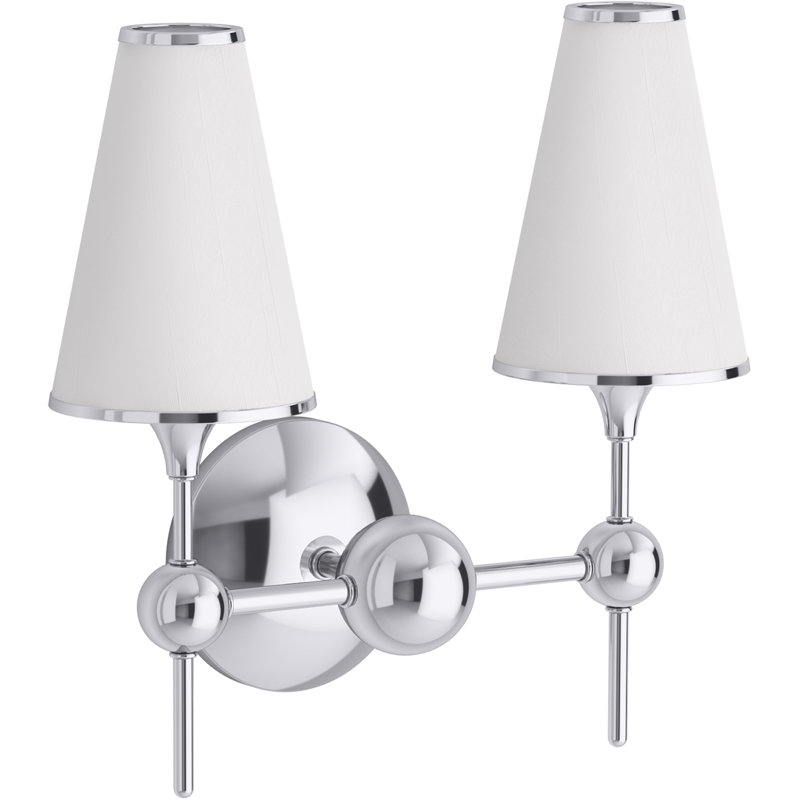 Parohn Two-Light Sconce, Polished Chrome