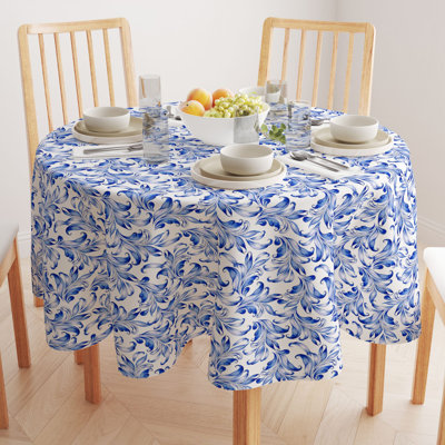 Eckeru Leaves Round Tablecloth