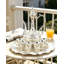 Grand service à thé turc rétro, service à thé 8 pièces pour adultes, décoration de fête, blanc argenté