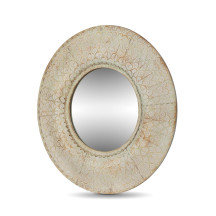 Coastal Cottage Round Metal Mirror