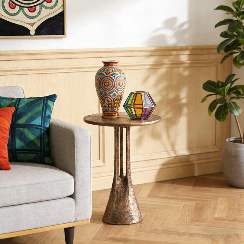 40x40CM Fibreglass Side Table Pedestal Sofa Table