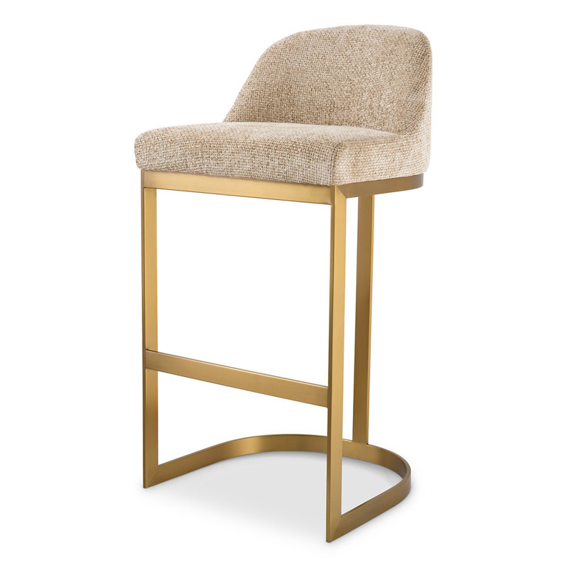 Condos Upholstered Counter Stool with Metal Frame, Bar Stool (30.71" Seat Height), Lyssa Sand