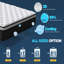 Matelas double de 35,5 cm (14 pouces), matelas hybride à mémoire de forme et ressorts, fermeté moyenne, soulagement des points de pression, livré en boîte, convient aux chambres à coucher et aux hôtels.-2018977921-2018977923