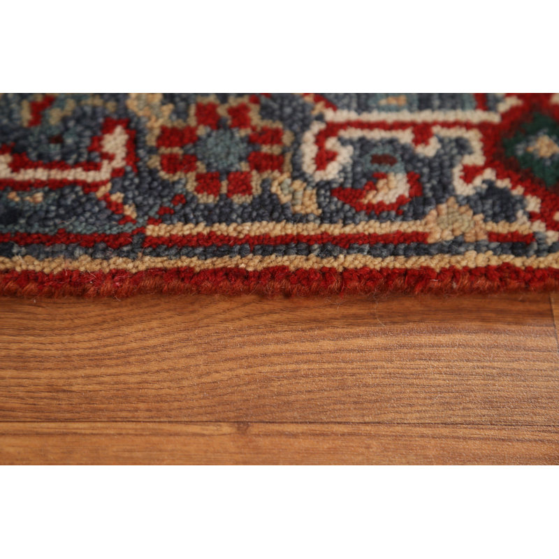 One-of-a-Kind 2'6" x 6'0" New Age Rectangle Wool Area Rug in Beige and Blue