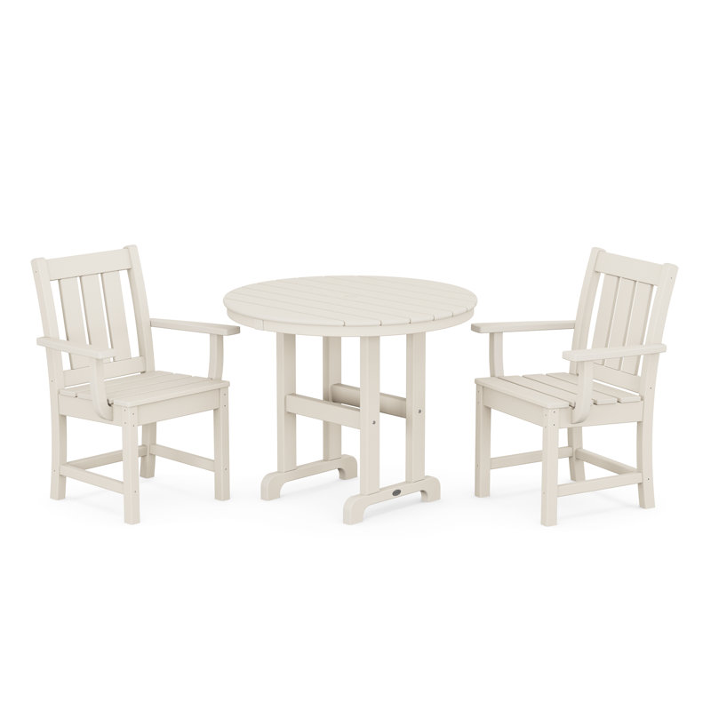 Oxford 3-Piece Farmhouse Dining Set, Sand