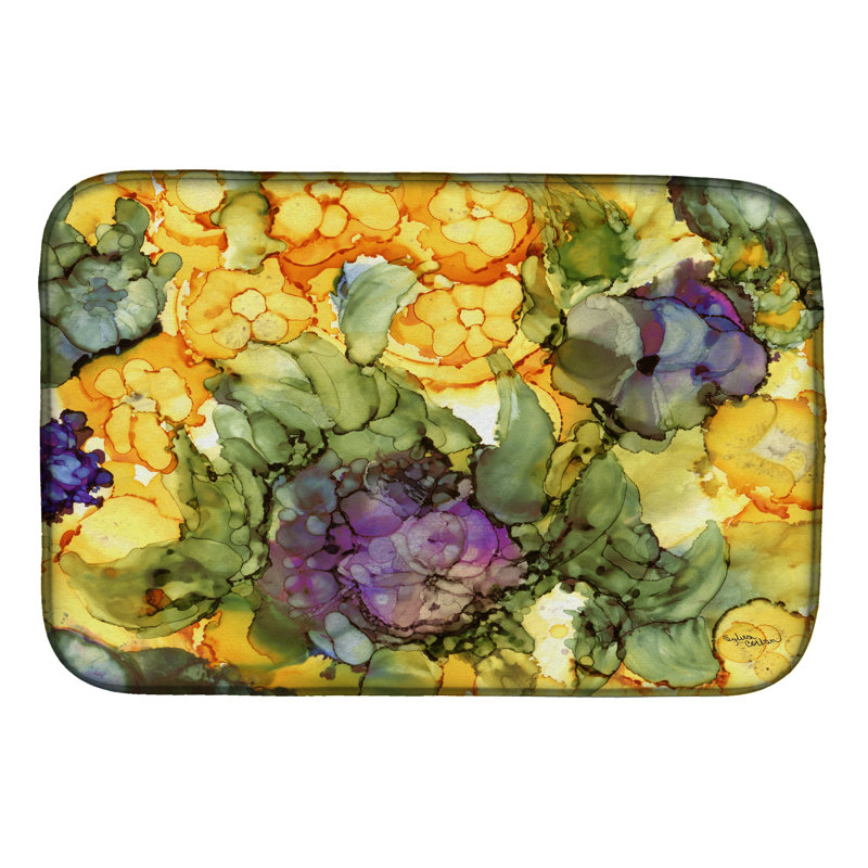 Tapis de séchage pour fleurs abstraites