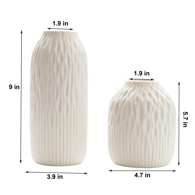 Vase de table Akaisha, Blanc