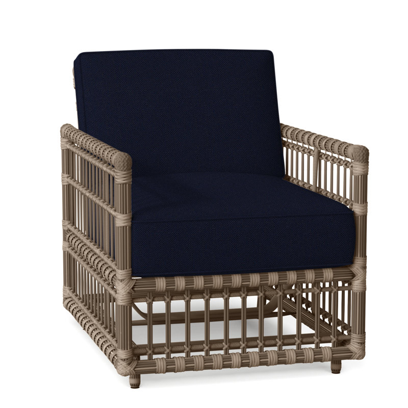 Newport Woven Spring Lounge - Burlap, Welt, Linen Navy, Newport #66 Burlap