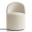 Chaise pivotante en lin avec roulettes cachées-421601429-435872614