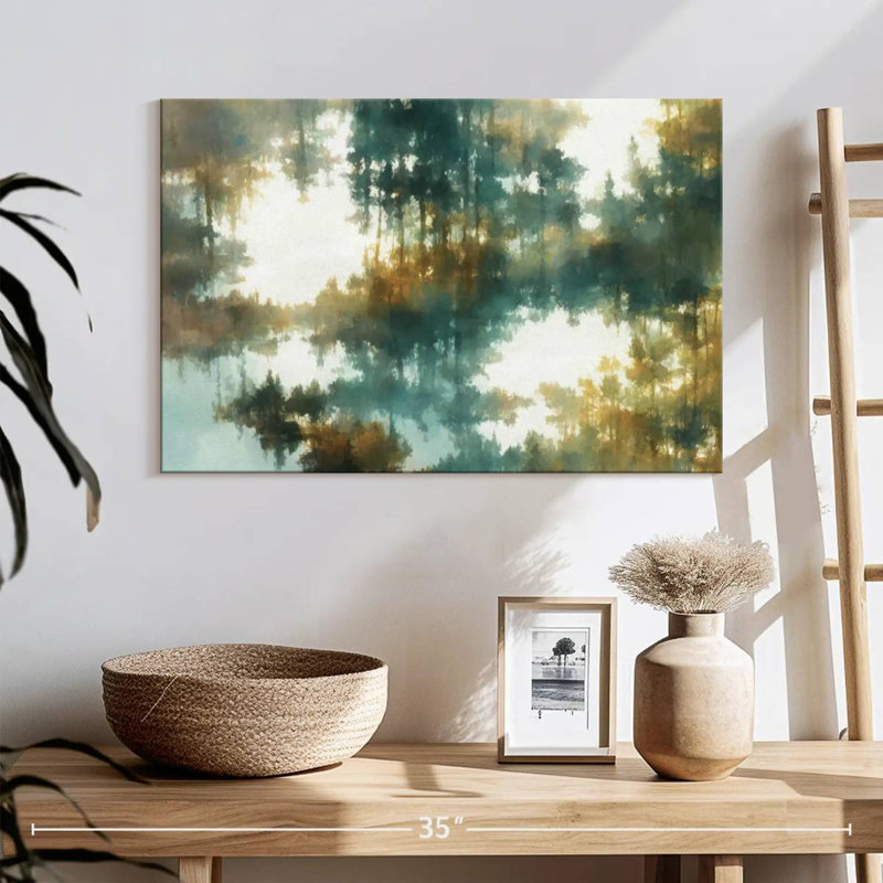 Avery Abstract Green Forest View, 16" H x 24" W