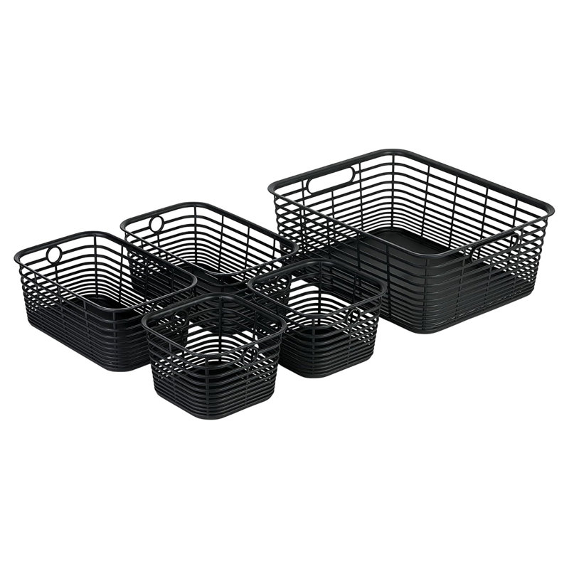 Ensemble de 5 paniers Curver, Noir