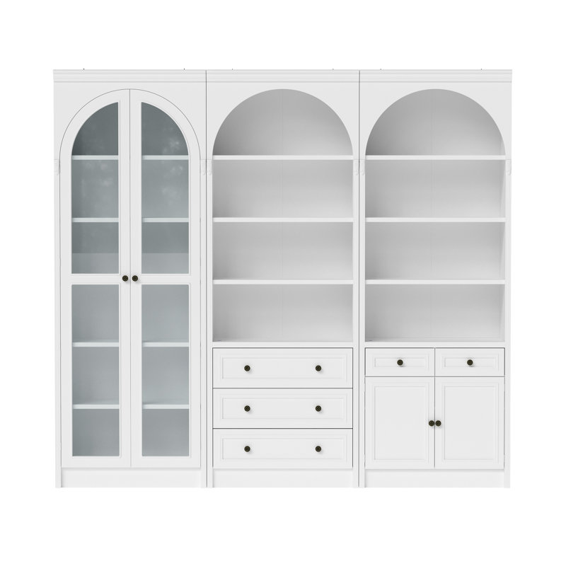 Vitrine arquée 86,6 po x l 94,5 po