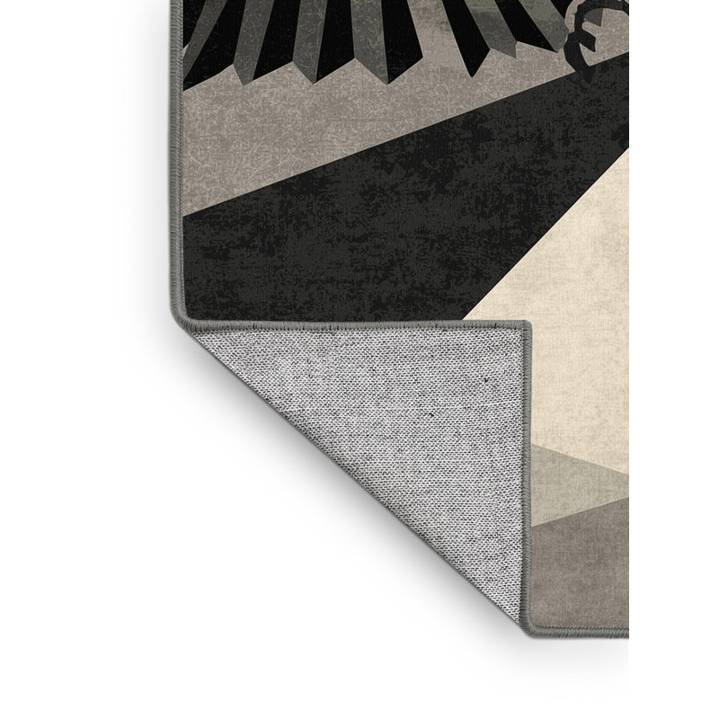 Tapis géométrique beige / gris Oryn, 3 X 5