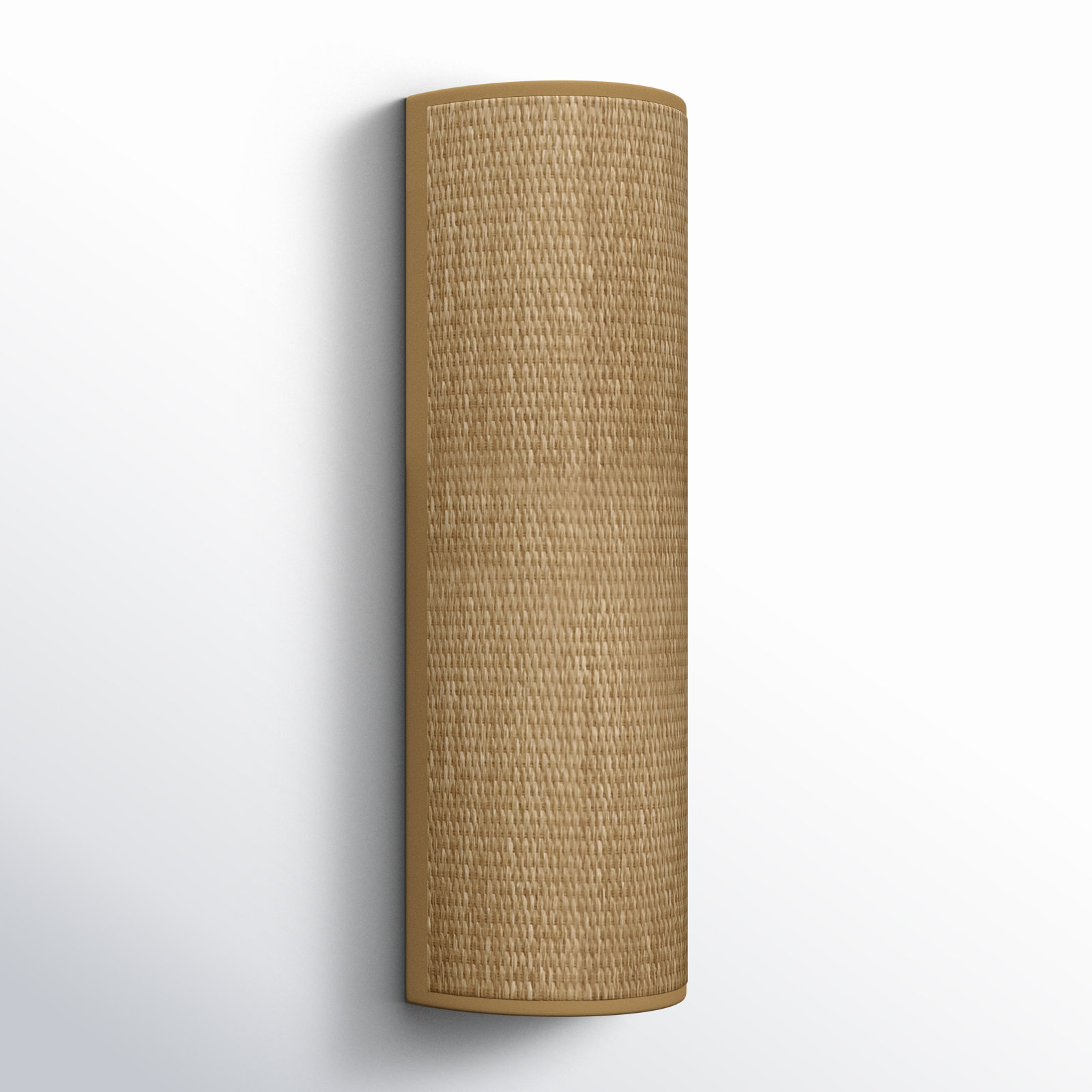 Everie Single Light Dimmable LED Flush Mounted Sconce, Grasscloth
