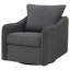 Fauteuil d'appoint pivotant rembourré en tissu-288161466