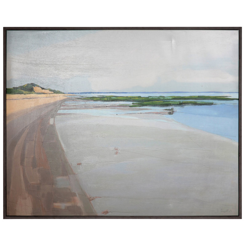 Winning The Tide, 16" H x 20" W, Framed Print, Black