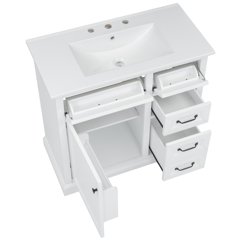 Meuble-lavabo de salle de bain avec lavabo