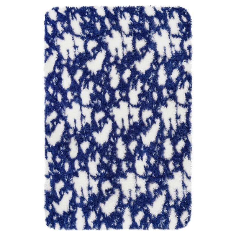 6x9 Blue Rugs for Bedroom Shaggy Fuzzy Bedroom Rug Carpet Modern CowRug for Kids Room Thick Plush Area Rugs for Living Room Nursery Girls Boys Room