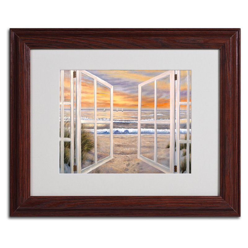 « allonged window » par joval, reproduction d’art encadrée, H 11 po x l 14 po x P 0,5 po, Brun - Biseautée
