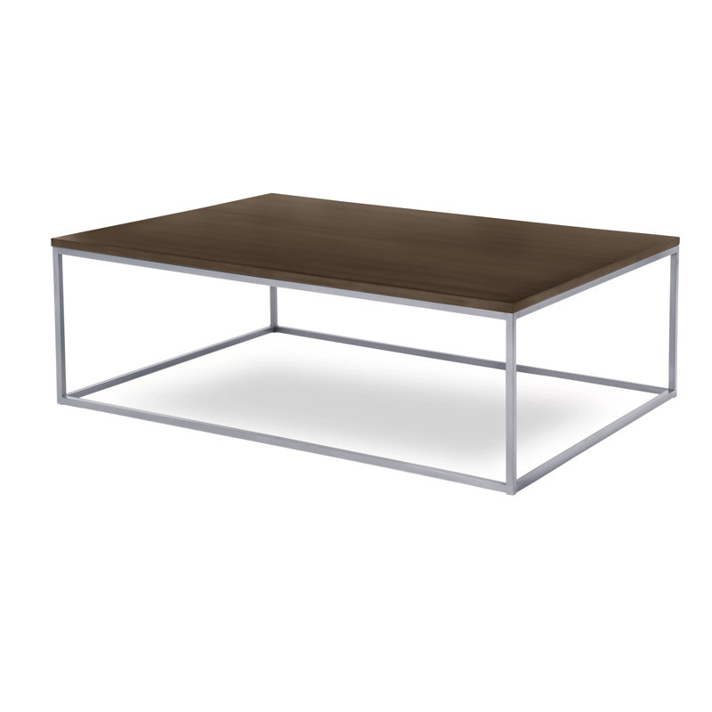 Table basse Chaplin, Argent brossé, Noix de cajou