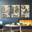 Ensemble de 3 cadres photo sur toile Antique Foliage and Fruit VI-97759109-97759114