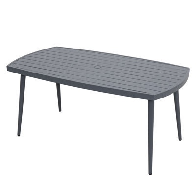Stevan Rectangular Aluminum Outdoor Dining Table