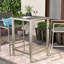 Caggiano Square Metal Outdoor Bar Table , 27'' in. W 27'' in. D