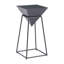 Table de bout à piédestal en acier 25 po