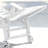 White Outdoor Lounge Chair Set (Two Pieces), Made Of High-Density Polyethylene, With Wheels And Cup Holders, 5 Adjustable Positions, Suitable For Pool Terraces.-981370679