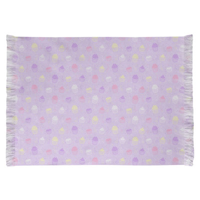 Tapis mauve à motif de petit gâteau classique Mcguigan