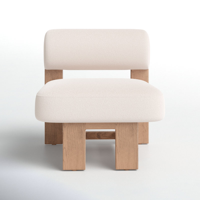 Agave Upholstered Slipper Chair, Piermont Oyster