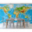 Panneau mural Cascio carte du monde de l'hémisphère oriental L 9 pi x l 192 po
