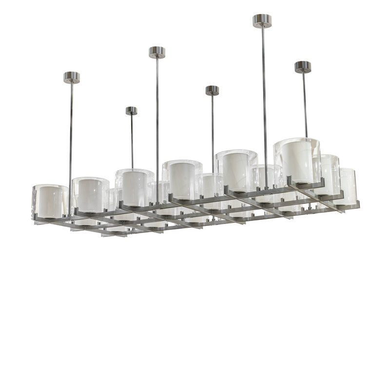 Crawford 18 - Light Nickel Unique/Statement Pendant