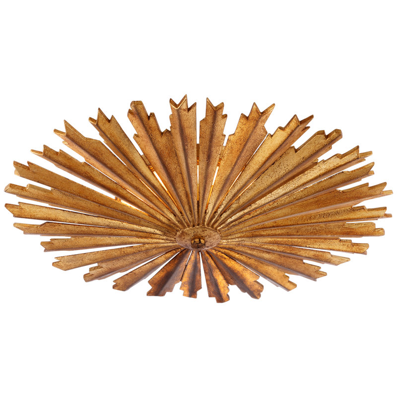 Claymore 5 - Light LED Flush Mount, Gilded Iron