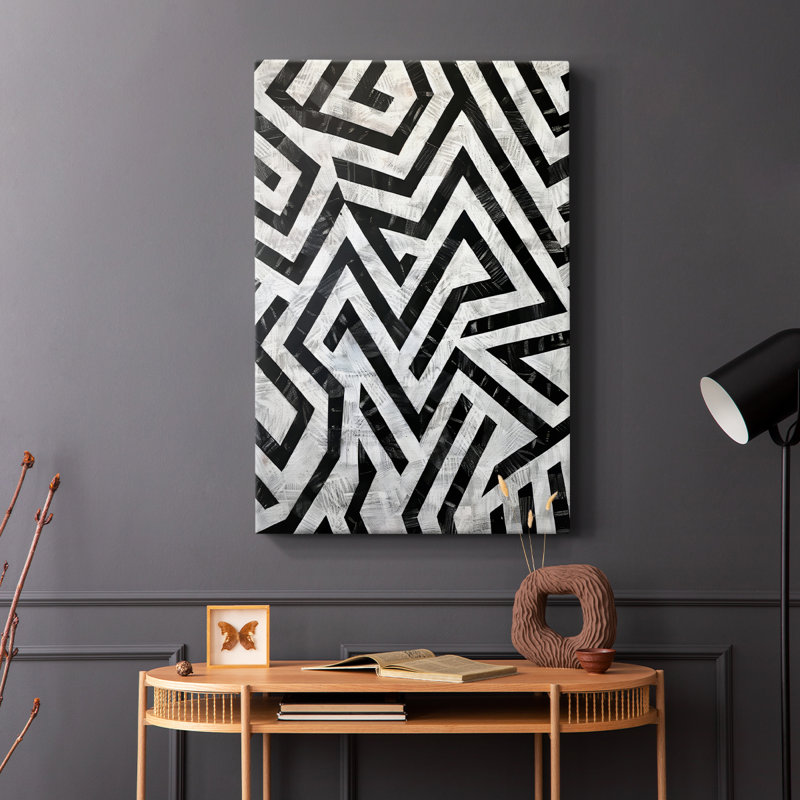 Série ABSTRACT XXXV - Toile tendue avec châssis Premium - Prêt à être accroché, H 18 po x l 12 po