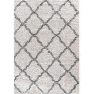 Bening Geometric Shag Area Rug