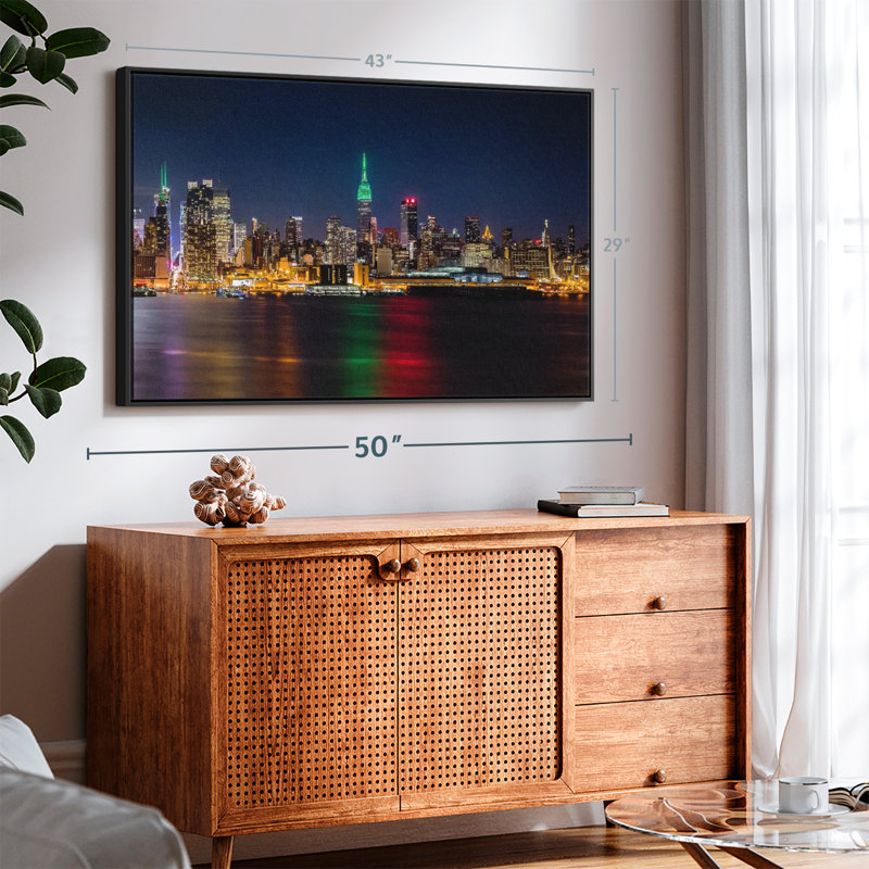 Impression sur toile NYC USA Skyline, H 29 po x l 43 po