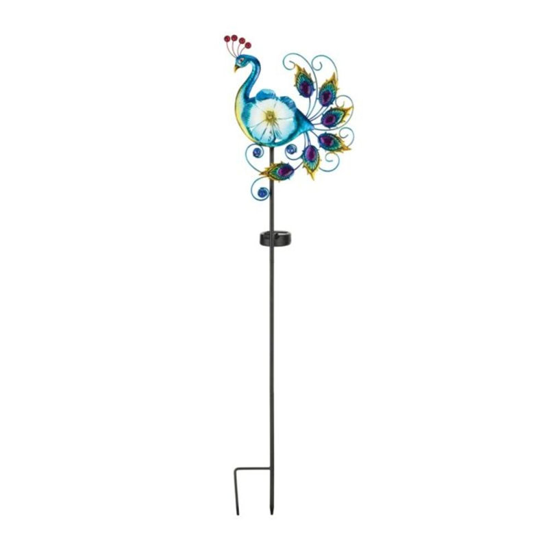 Peacock Solar Stake - Blue