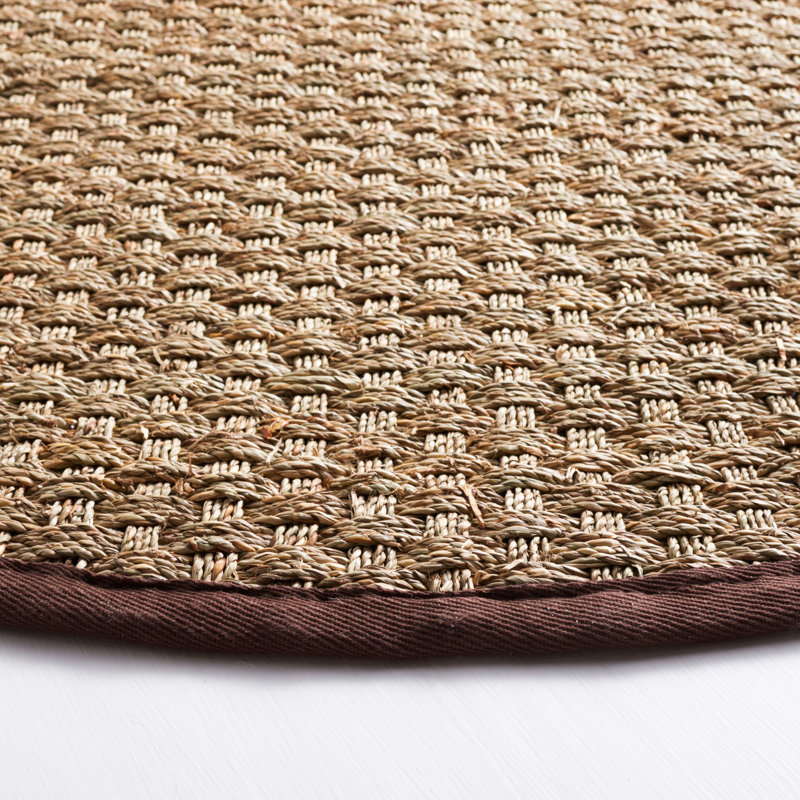 Debroh Natural Fiber Seagrass Solid Color Rug, Runner 2'6" x 6'