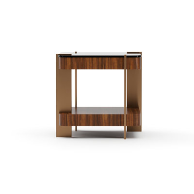 ALTURA GLASS TOP SIDE TABLE