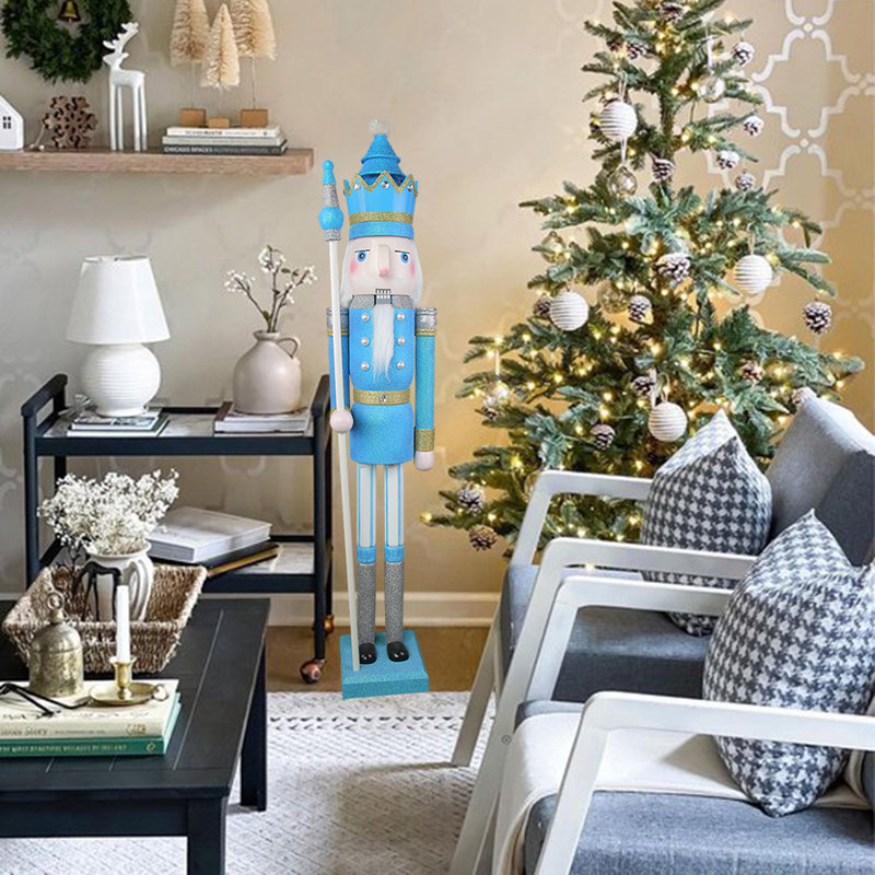 Glitter Lifesize Nutcracker 4 feet, Blue