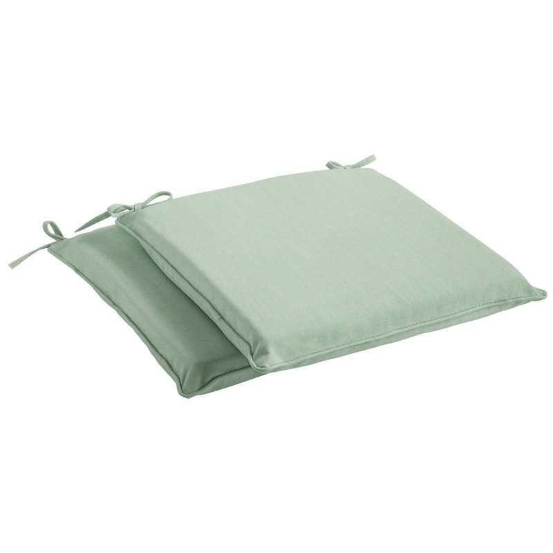 Macaire Sunbrella Outdoor 2'' Dining Chair Chair Pad, 2" H x 21" W x 19" D, Canvas Spa Sunbrella® Canvas