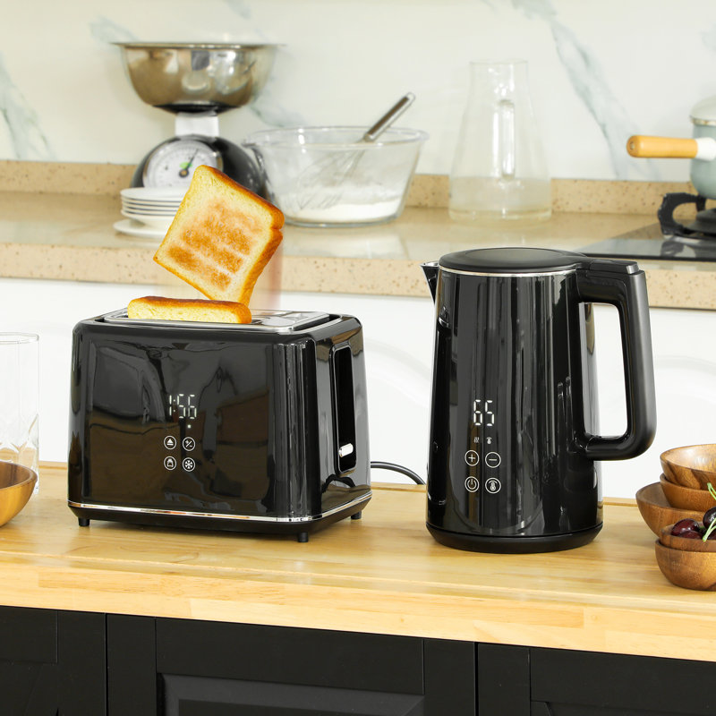 Kettle and Toaster Set, Black