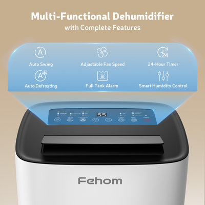 Fehom 150 Pints Energy Star - 7000 Sq. Ft Dehumidifier with Pump