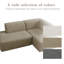 Ensemble de canapé modulaire rembourré en velours côtelé avec repose-pieds 3 pièces Berlare - entièrement compressé, aucun assemblage requis-199956672